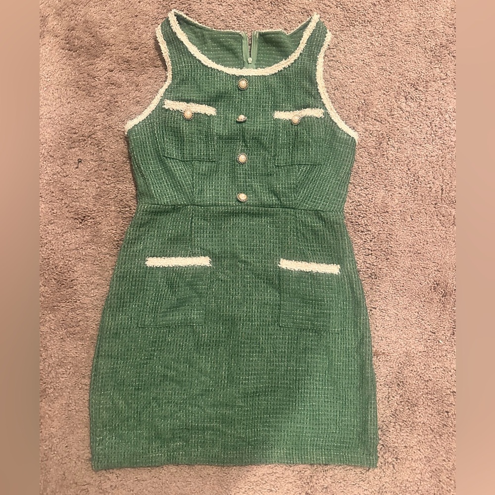 Women’s Green Tweed Dress